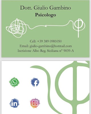 Dott. Giulio Gambino - Psicologo Psicoterapeuta - Palermo