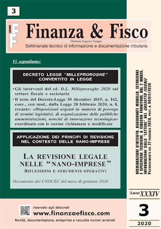 Finanza & Fisco - Settimanale tecnico di informazione e documentazione tributaria
