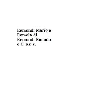 Remondi Mario e Romolo di Remondi Romolo e C.