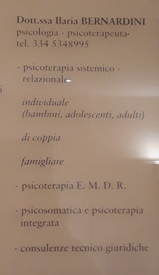 Dott.ssa Ilaria Bernardini - Psicoterapeuta Psicologa Terapeuta EMDR - Trieste