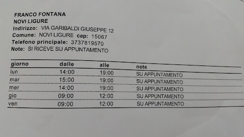 Fontana Dott. Franco Specialista in Pediatria