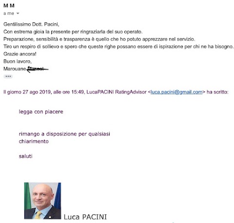 LUCA PACINI Rating Advisor & Credito Imprese e Privati