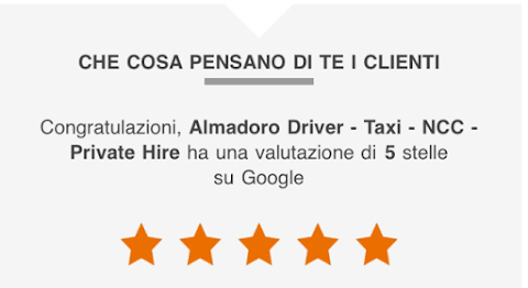 Almadoro Driver - Taxi - NCC - Private Hire