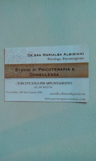 Dott.ssa Marialba Albisinni- Studio di Psicoterapia