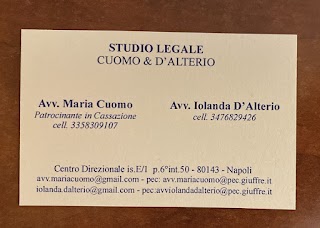 Studio Legale Avv. Maria Cuomo Avv. Iolanda D'Alterio