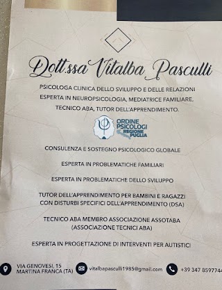 Psicologa Vitalba Pasculli