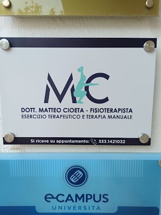 Dott. Matteo Cioeta - Fisioterapista OMPT (Orthopaedic Manipulative Physical Therapist), specialista in Terapia Manuale e Fisioterapia Muscoloscheletrica