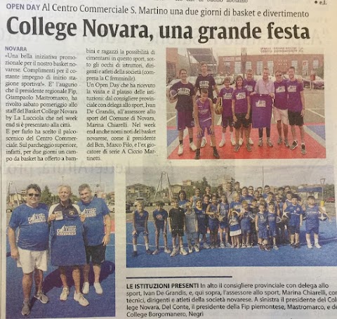 COLLEGE SQUARE GARDEN SCUOLA BASKET DI BASKET COLLEGE NOVARA asd