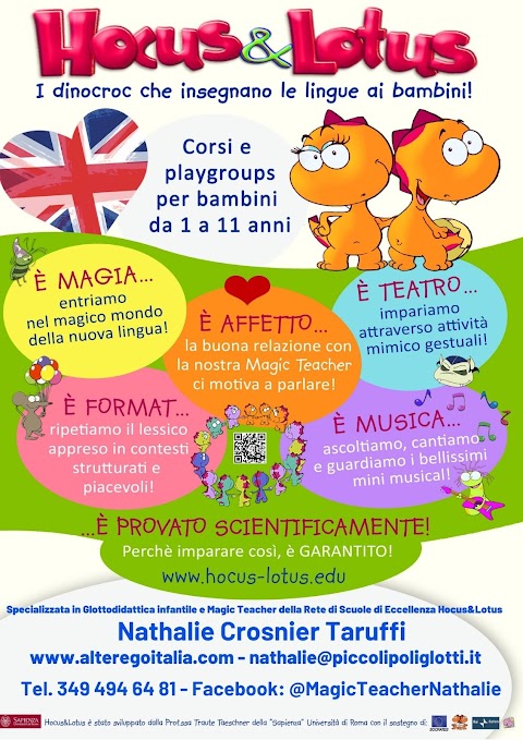 Inglese per Bambini Bologna con Hocus&Lotus Magic Teacher Nathalie-Corsi e Lab