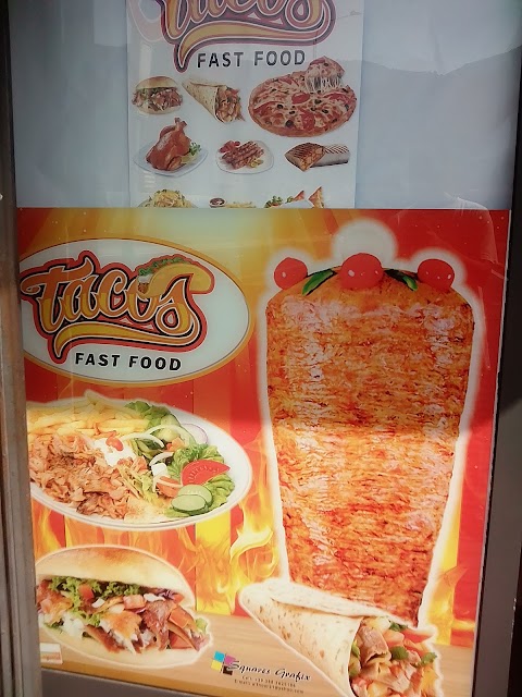 Tacos doner kebab pizza