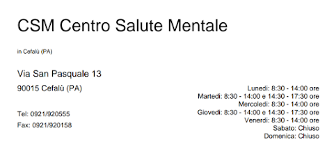 CSM Centro Salute Mentale