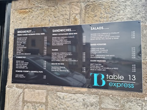 Table 13 Express