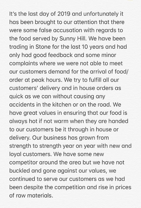 Sunnyhill Chinese Takeaway