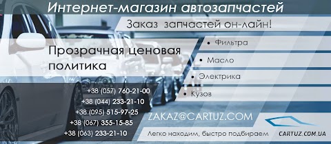 Автозапчастини. Інтернет магазин автозапчастин Cartuz.com.ua