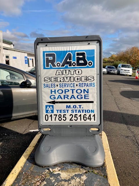 RAB AUTO SERVICES, HOPTON GARAGE