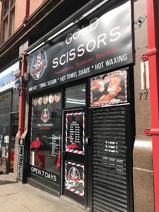 Gold Scissors Turkish Barbers