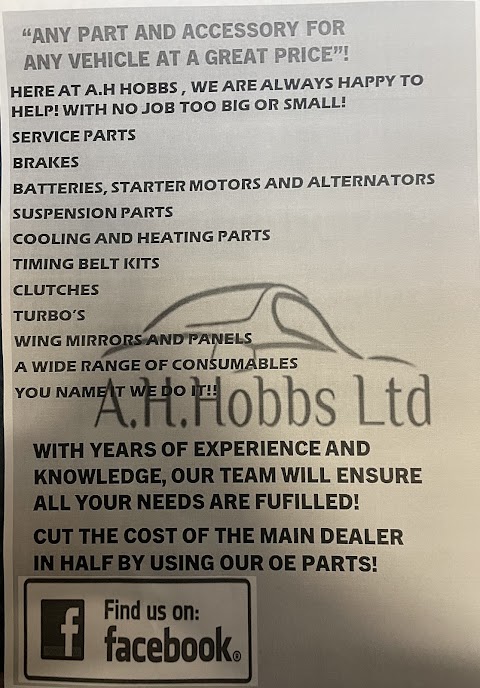 AH Hobbs Motor Spares