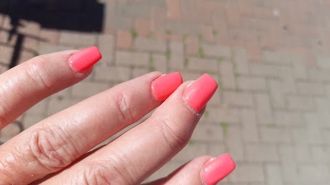 Pink and White Nails