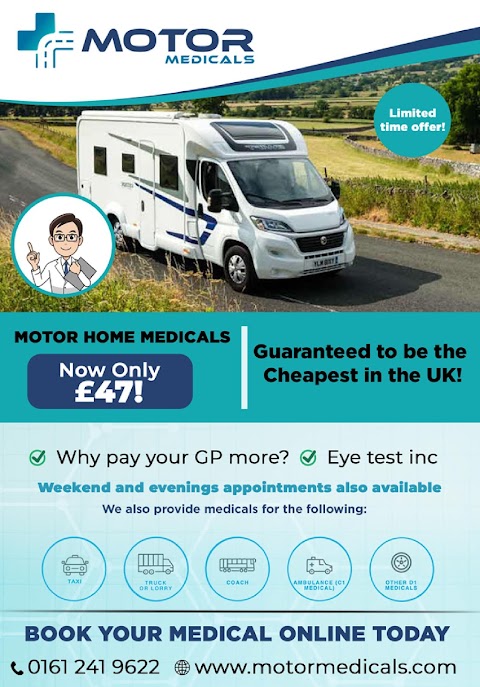 Motor Medicals LTD - North Manchester - Radcliffe-- HGV Medical only £47