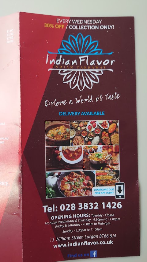 Indian Flavor, Indian Takeaway Lurgan