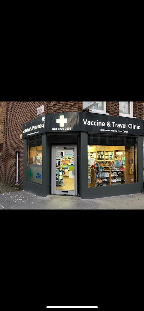 ST PETERS PHARMACY: Travel PCR Tests £79 & Vaccine Clinic In Islington N1