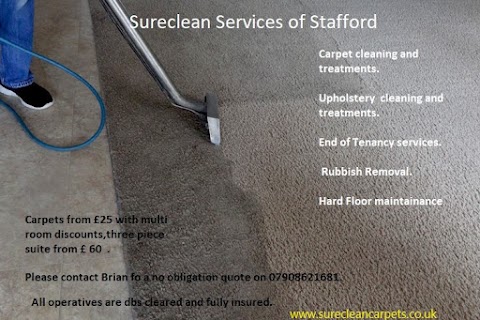 Sureclean Services - Carpet & Upholstery Cleaning - Driveway Cleaning Restoration - Stafford