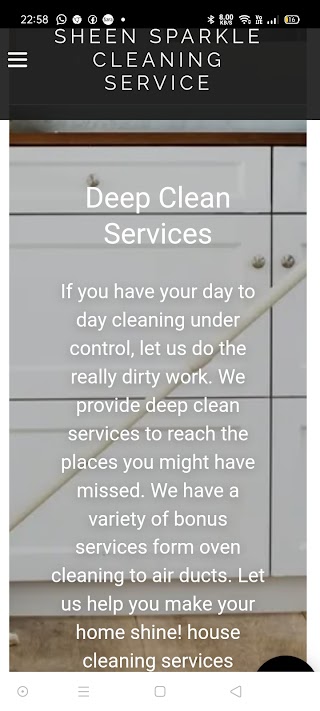 Sheen sparkle cleaning service