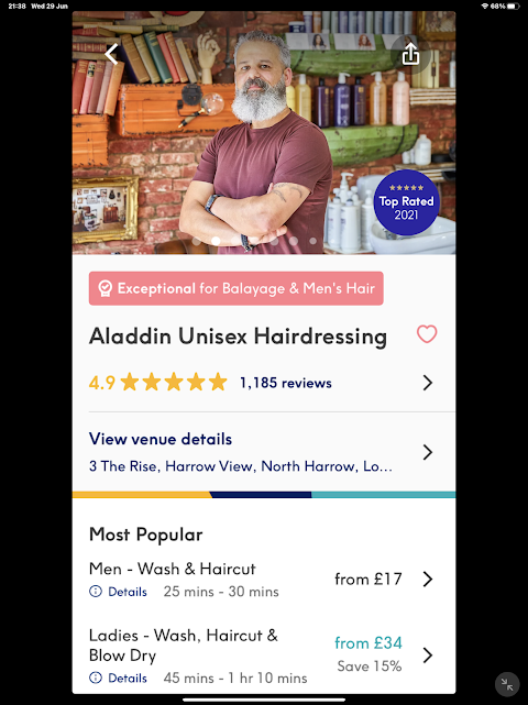 Aladdin unisex hairdresser