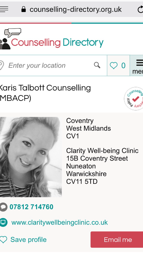 Counselling with Karis Talbott (Coventry)