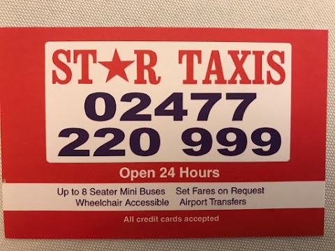 Star Taxis Nuneaton, Bedworth & Surrounding areas