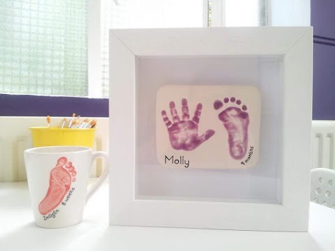 Ceramic Circle - Baby Hand and Footprints & Handpainted Ceramic Gifts