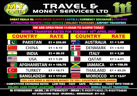 M Y Travel & Money Services LTD