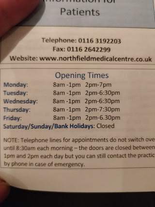 Northfield Medical Centre in Blaby