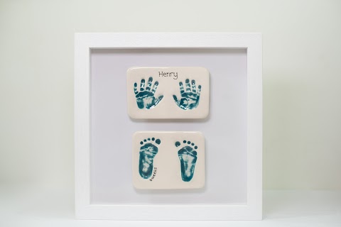 Ceramic Circle - Baby Hand and Footprints & Handpainted Ceramic Gifts