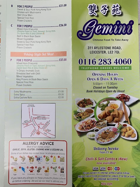 Gemini Chinese Take Away