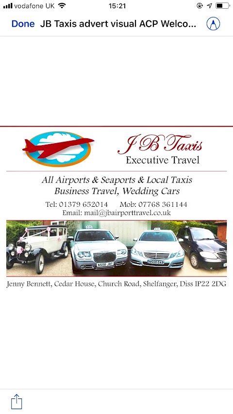 JB - Airport Transfers Norfolk | Taxis Diss