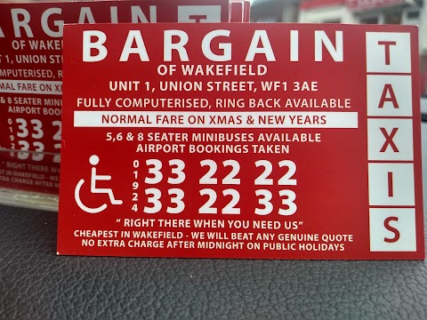 Bargain Taxis Wakefield