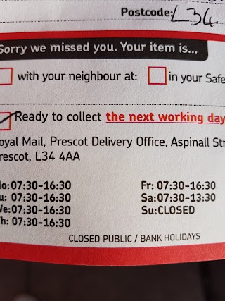 Royal Mail Prescot