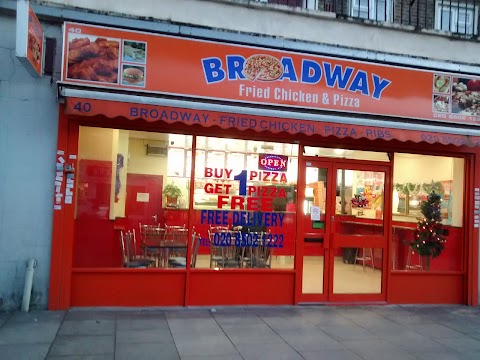 Broadway fried chicken and pizza