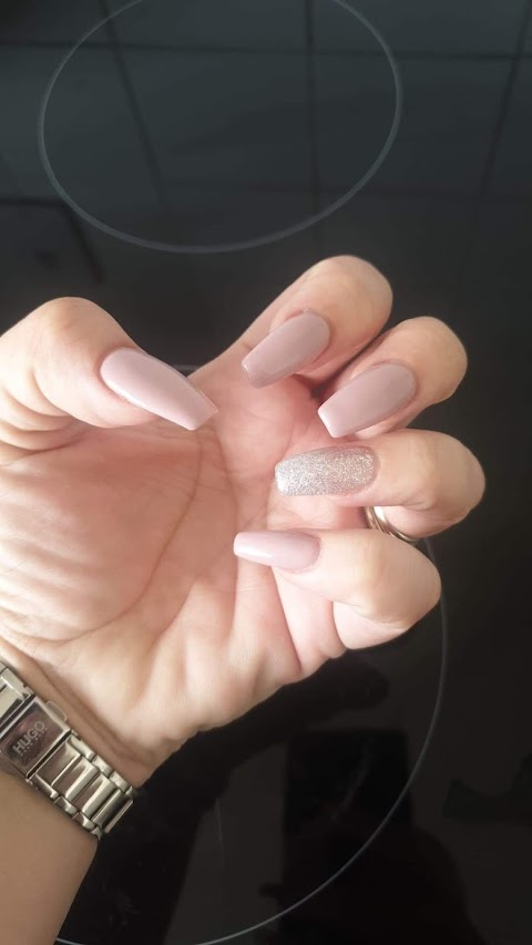 Pink & White Nails