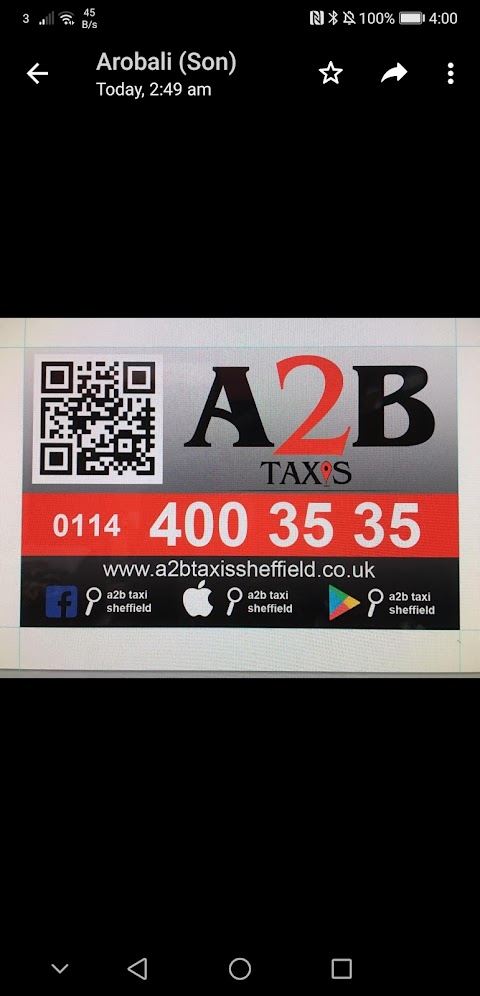 A2B Sheffield Taxis