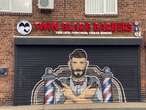 Twin blade barbers