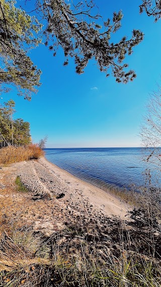 Балдьож на Київському морі зі столиками на дереві