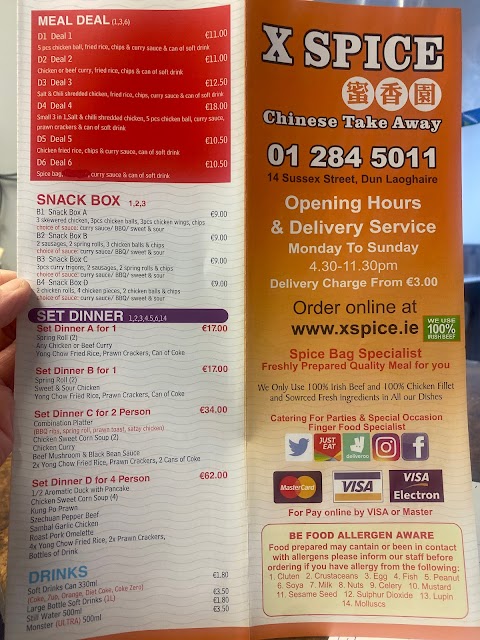 X spice Chinese Takeaway