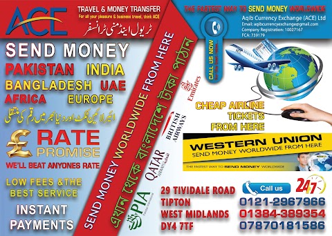 ACE Travel & Money Transfer - Moneygram, Western Union, SmallWorld FS & RIA Agents