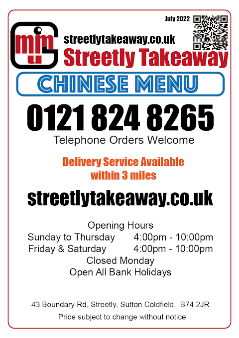 Streetly Chinese and Fish & Chips Takeaway