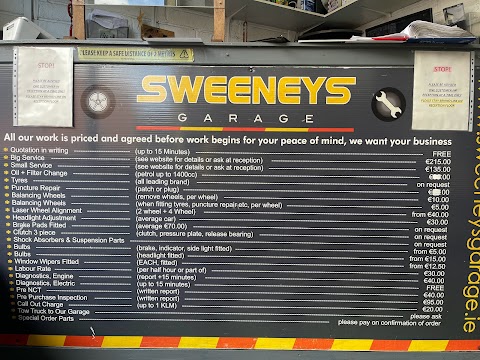 Sweeneys Garage - (Dublin City Centre) - Car Mechanic | Car Servicing | Car Repair | Pre NCT Checks