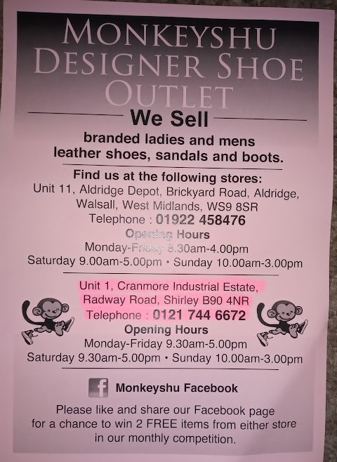 Monkey Shu | Women Designer Shoes for Sale | Discount Designer Handbags | Solihull | Birmingham | West Midlands