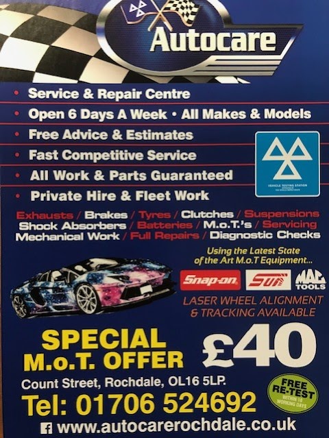 Autocare Ltd £30 MOT rochdale