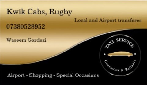 Kwik Cabs, Rugby Airport transfers